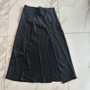 Cotton Candy Black Wrap A-Line Midi Skirt